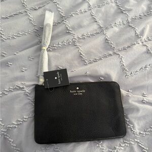 Kate Spade Black Pebbled Leather Pouch - New with Tag